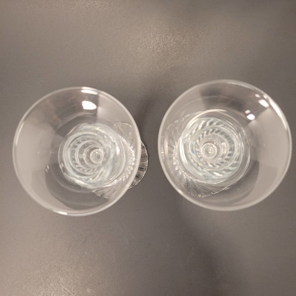 Mikasa "The Ritz" Set Of 2 Fluted Ribbed Crystal Candle Holders 6 1/4 Tall‎ - Picture 3 of 7